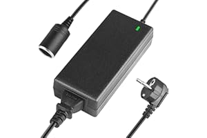 Shentian - Enchufe para Encendedor de Cigarrillos CA a CC Adaptador de 100V-240V a 12V 8A convertidor para Cargador de Coche (Black 12V 8A)