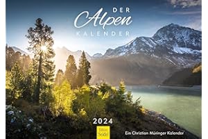 Edition Seidel Kalendarz premium Alpy 2024, format DIN A3, kalendarz ścienny, Europa, Niemcy, Włochy, Austria, Bawaria, Tyrol, Południowy Tyrol, Styria, Ramsau Seiser Alm Christian Müringer