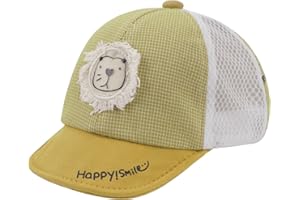 YJZQ Gorra de béisbol para niña, de verano, protección UV, malla, para el sol, dibujos animados, león, gorra de béisbol, secado rápido, plegable, ligero