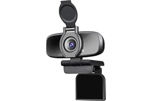Dericam Webcam, HD 1080P Webcam, USB Webcam for Video Calling, Gaming and Live Streaming with Mic and Privacy Cover, PC Desktop and Laptop, Wide Angle Lens, Flexible Rotatable Clip