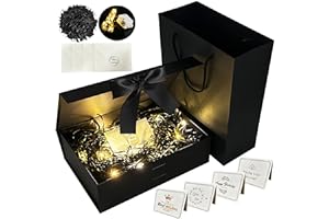 YeahBoom Geschenkbox Mit Schleife,Kiste+Tasche+Farbband+Licht,Magnetische ,Geschenkschachtel mit Deckel,Geschenkverpackung Box mit Band,Geschenkkarton Für Geschenke,Valentinstag