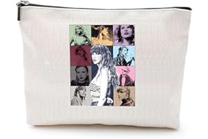 4TH EMOTION Music Lover Makeup Bag, Cosmetic Bags, Music Lover Gift Merchandise for Women and Girls（White