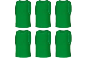 AUYAO Fussballtraining Leibchen Fubball Kinder 6 Set Trainingsleibchen Herren Fußball Trainingsweste Sport Markierungshemd Damen Westen fürs Fussball Volleyball Basketball Teamtraining M-XL