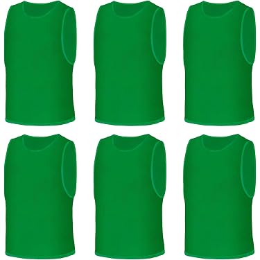 Alomejor Lot De 12 Chasubles D'Entraînement Football – Gilets Sport Adultes Respirants, Séchage Rapide, Jaune/Vert/Bleu/Orange