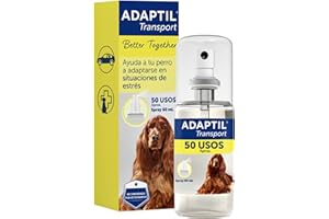 Adaptil Transport - Antiestrés para Perros - Viajes, Transporte, Temblores, Lloros, Jadeos, Inquietud, Tensión - Spray 60 ml