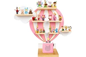 SOSISUL Tonie Regal Heißluftballon & Wolken – Wandregal oder stehend für Toniebox & Figuren, Toniebox Regal für Mädchen & Jungen, Perfekte Aufbewahrung im Kinderzimmer, Zubehör für Toniebox Starterset, Rosa