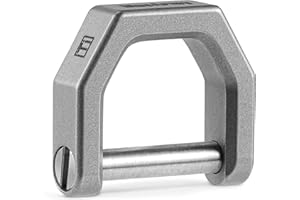 MecArmy Titan D Ring Schlüsselbügel, U-Form Schlüsselanhänger Hufeisen Verschluss für Auto Fob, DIY Leder Schlüsselorganizer Schlüsselanhänger, Sandgestrahlt, Ch2, M