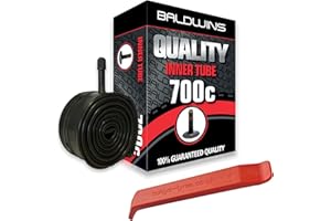700c Baldwins Cycle/Bike Inner Tube 700 x 35c to 47c (Fits any 35c, 38c, 40c, 42c, 45c, 47c) Schrader/Car Type Valve & BALDY'S TYRE LEVER