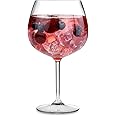 bar@drinkstuff Plastic Balloon Gin Glass 25.3oz / 720ml - Set of 6 - Reusable BPA Free Plastic Cocktail Glass