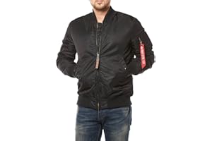 Alpha Industries 168100-3-L Chaqueta bomber, Hombre, Negro (Black 3), Large (Tamaño del fabricante: L)