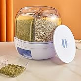 pikas Pulses Organizer, Pulses Storage Container, 6 Kg Capacity Styles Food and Pulses Storage Container with 6 Eyes (6KG)