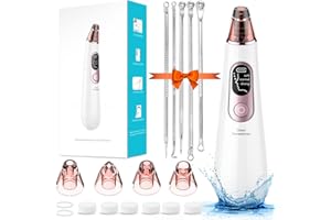 AnyFace Mitesserentferner, Porenreiniger Porensauger Akne Entferner Gerät Pickelsauger Mitesser sauger 4 Austauschbare Saugköpfe Porensauger Pickelentferner Set