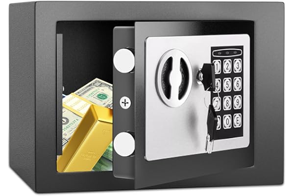 6.6l Coffre-Fort en Acier Numérique Sécurité Électronique Home Office Cash Safe 2 Clés 11