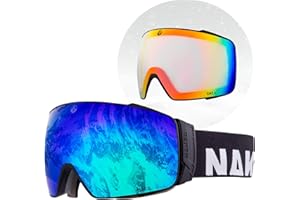 ‎NAKED OPTICS NAKED Optics The STORM Skibrille Männer, Ski Brille Frauen, Snowboardbrille, Skibrille mit optionalen Wechselgläsern für schlechtes Wetter, Schneebrille, Skiing Goggles