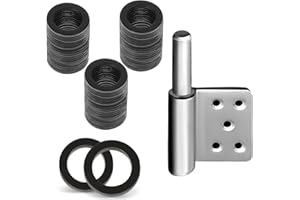 simarro Fitschenringe Zimmertüren, Fitschenringe Kunststoff Zimmertüren Unterlegscheiben Türscharnier Fitschenringe Unterlegscheiben Tür Türscharnier Unterlegscheibe 1.5x1x0.12cm(60 Stück Schwarz)