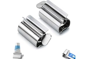 gotyou 2 Pezzi dentifricio spremiagrumi in Metallo, Acciaio Inossidabile ruotare dentifricio Tubo dentifricio Titolare Sedile dentifricio, spremi tubetti di dentifricio, Crema e detergente Viso