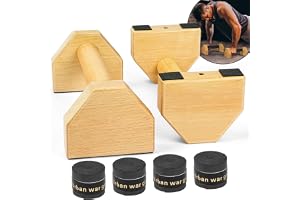 BUTBU Parallettstänger, Push up-stativ i trä, push-up stänger i trä, bärbar push-up-utrustning för gymnastik, fitnessträning, aerobics, bodybuilding