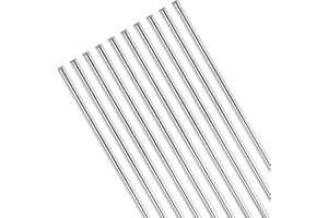 QUARKZMAN 300mm x 5mm Inossidabile Acciaio 304 x 10pz Aste di Acciaio Inox Lineare Albero Metrico Rotondo Barra Asta Terra Stock per Bricolage Fai-Da-Te