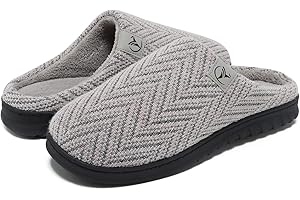 VIFUUR Damen Herren Hausschuhe Memory Foam Pantoffeln Wolle-Like Plüsch Futter Hohe Dichte Warme Indoor Outdoor Anti-Rutsch-Gummisohle Slip On Schuhe