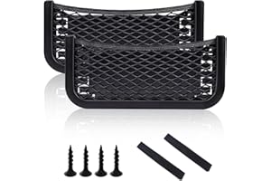 SLAKOZYT Rete Portaoggetti Auto,Universale Organizer da Bagagliaio,Rete Portaoggetti Auto Reti Bagagliaio con Vite Gancio Multifunzionale,Rete Portaoggetti Autoadesiva per Auto,Camper,SUV,Truck