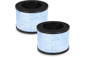 HIXAVA Set di 2 filtri di ricambio per purificatore d'aria CONOPU DH-JH01 e DH-JH06, filtro di ricambio HEPA MK01 compatibile con AROEVE MK06, ToLife TZ-K1, Kloudi DH-JH01, filtro H13