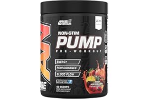 Applied Nutrition ABE Pump Pre Workout - All Black Everything Stim Free Pump Pre Workout Powder | Pump, Energy & Strength with Citrulline, Creatine, Beta-Alanine (500g - 40 Servings) (Red Hawaiian)