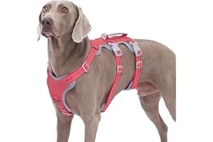 Huntboo Imbracature per cane a prova di fuga, pettorine sicure, pettorina riflettente con impugnatura imbottita, durevole, regolabile per cane di grossa taglia