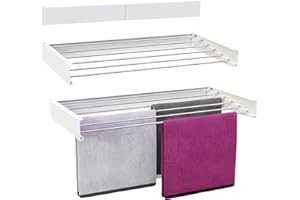 Vonia Séchoir Mural – Pliable – 100 x 50 cm – Peu encombrant – Blanc