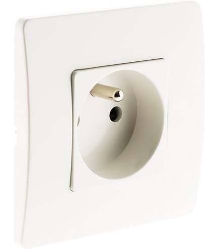 Prise électrique 2P+T ARNOULD 820 - Couleur Brun/beige - Occasion Prête à Poser