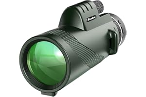 Pankoo 40X60 Monokular Teleskop mit Smartphone Halter Stativ, 2024 Power Prisma Kompakte Monokulare Monokulare für Erwachsene HD Monokular Scope für Vogelbeobachtung Wandern Konzert Reisen