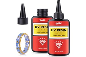 VIVIDYE UV Harz 200g - Klar UV Harz Harte Solar Schnellhärtende UV Kleber für DIY Schmuckherstellung, Handwerk - Geruchsarmerz Blasenfreies UV Epoxidharz für Harz Formen, Schmuck, Anhänger, Gießen, Malen