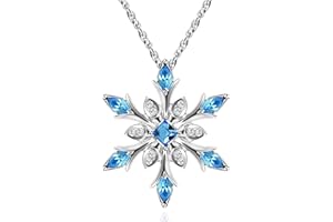 murtoo Kette Damen Schneeflocke Anhänger mit Kristalle in Geschenkbox Tolles Geschenk