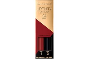 Max Factor LipFinity Lip Colour Lipstick Pintalabios, Tono 110 Passionate - Paso 1: 2.3ml Paso 2: 1.9g