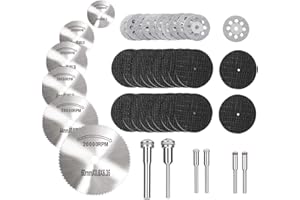 Jayzuum 42Pcs Sägeblatt, Kreissägeblatt Set für Dremel zubehoer für holz, plastik, fiberglas, kupfer, aluminium und dünnen blech Multitool Werkzeug Repair Tool Kit
