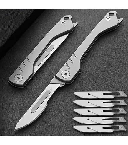 BEEK Klappmesser Mit Clip, Skalpell Mit 10 Auswechselbare Klingen Figur