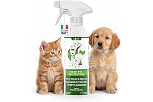 CLOSTER Neem Pet Protection 500 ML Antiparassitario Cani e Gatti - Olio di Neem Spray Pronto all’Uso - Repellente Zanzare Insetti Antipulci Contro Zecche Pulci Mosche Acari Pidocchi