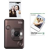 Instax mini LiPlay Hybrid Deep Bronze Fotoğraf Makinesi 10'lu Film
