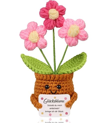 TOYMIS Positiver Stern - Handgehäkelte Puppe Mit Langen Beinen, Inspirierendes Geschenk Für Familie & Freunde