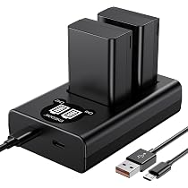 ENEGON 2 Packs EN-EL25 EN-EL25A 1600mAh Akku, Smart LED Dual