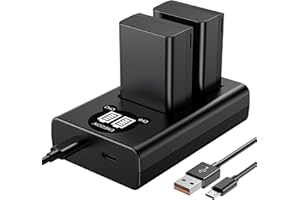 ENEGON EN-EL25/EN-EL25A Batteria Ricaricabile 1600mAh(2-Pack),Kit Caricabatterie Doppio Smart LED per Nikon Z50, Z30, Z FC,4241 e Nikon MH-32 Fotocamera Digitale