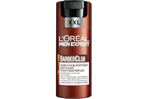 L’ORÉAL PARIS MEN EXPERT L'Oréal Paris Crema Idratante 2 in 1, Per Viso e Barba, Pelle Più Idratata e Barba Più Curata, Adatto a Tutti i Tipi di Pelle, Anche Quelle Sensibili, Barber Club, Men Expert, Maxi Formato, 100 ml