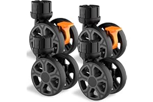 CROSS ZEBRA 4 Roues de Rotation Robustes Amovibles à 360° 99lb(45kg) Capacité de Charge Élevée pour le Modèle: 06 Chariot Utilitaire Pliant, Noir