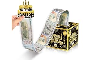 WANAONE Happy Birthday Day Money Box for Cash Gift Pull, DIY Happy Birthday Surprise Money Gift Box Ideas, Surprise Gift Box for Parents, Lovers, Kids and Friends, Creative Way to Give Cash Gifts
