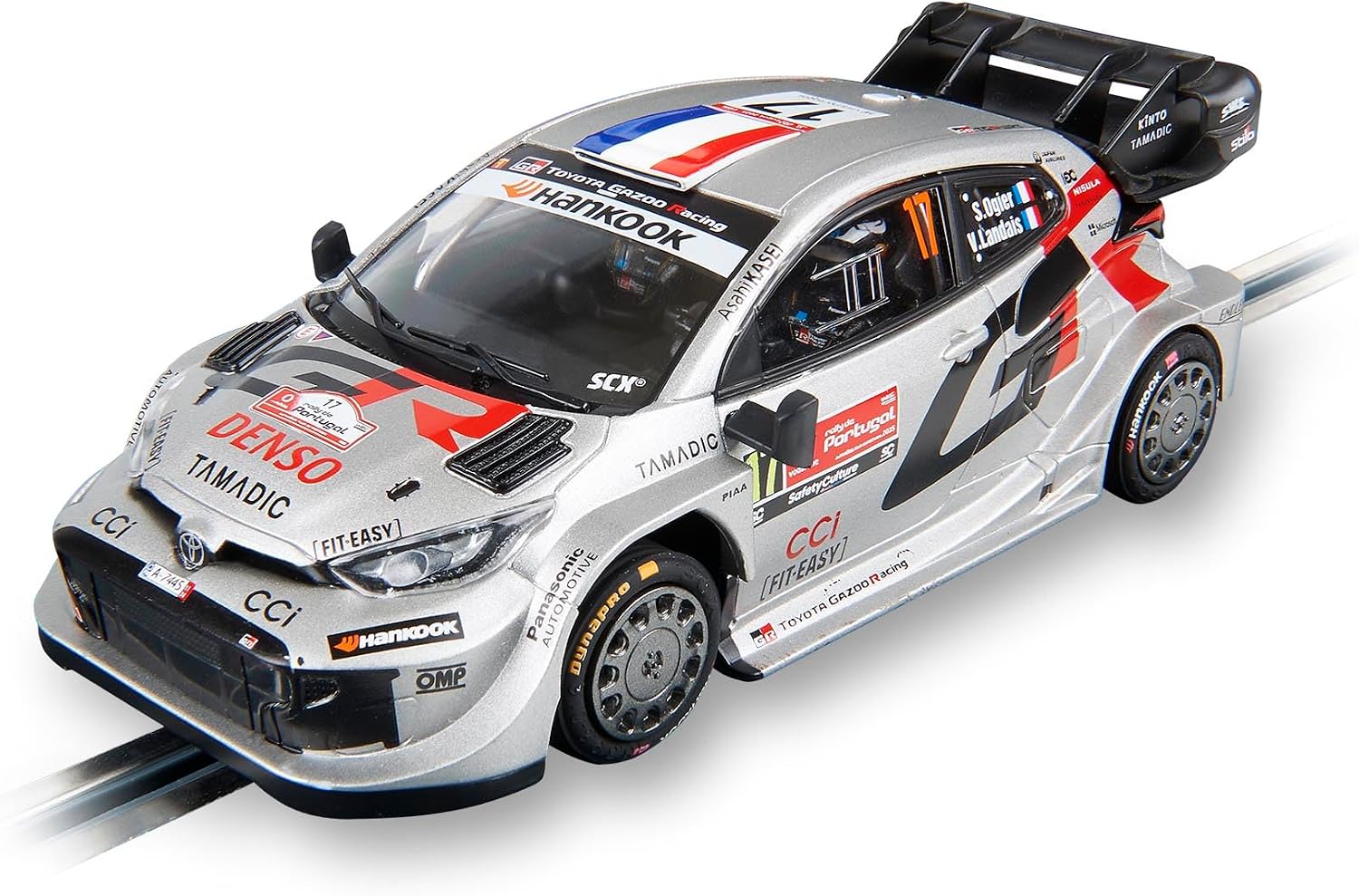 SCALEXTRIC - Vehículo de Carreras Advance - Coche Slot - Escala 1:32 (Toyota Yaris WRC - S. Ogier - Portugal '25)