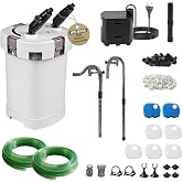 EXLECO Aquarium External Filter 800L/H 15W Fish Tank Filter Adjustable Flow with Filter Material and Hose Aquariums Tube, Pro