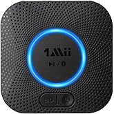 1Mii B06 Plus Bluetooth HiFi Empfänger, Drahtloser Audio Adapter, aptX HD aptX-Adaptive Bluetooth 5.3 Receiver mit 3D Surroun