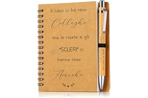Sinmoe Regali di Ringraziamento per Colleghi Insegnanti Taccuini Tascabili con Penna Quaderni Appunti con Frasi Motivazionali Ispirazione Regali per Donna Amica Laurea Compleanno(Colleghe)