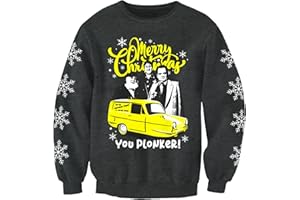 Christmas Jumpers - Nostalgic Plonker Adults Only Fools Christmas Jumper Printed Sweatshirt, Grey
