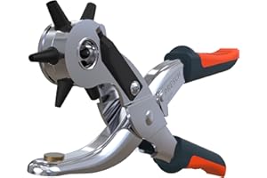 Presch Alicates de Agujero - Alicates Sacabocado Agujero Perfora Cuero, Tela, Cartón, Cinturones - Perforadora Profesional con 6 Puntas