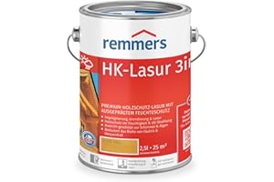 Remmers HK-Lasur 3in1 eiche hell, 2,5 Liter, Holzlasur aussen, 3facher Holzschutz mit Imprägnierung + Grundierung + Lasur, Feuchtigkeit- und UV-Schutz